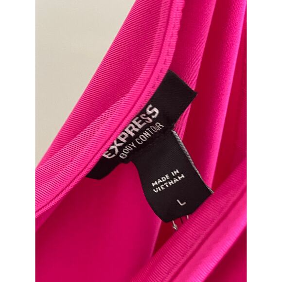 Express Body Contour One Piece Swim Bodysuit Smooth Sculpt Women's Size L Pink - Picture 4 of 4